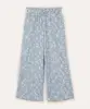 calça infantil texturizada floral azul 8