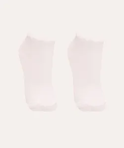 kit de 2 pares de meias infantis soquete branco 34-36