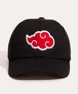 boné infantil aba curva akatsuki naruto preto Único