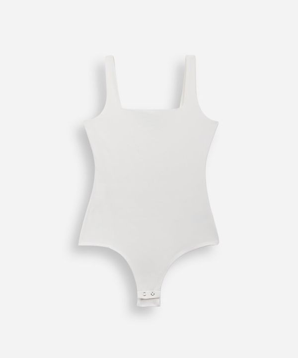 body infantil de poliamida decote quadrado off white 12