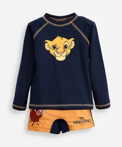 conjunto infantil proteção uv o rei leão azul 4