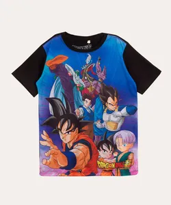 camiseta juvenil manga curta dragon ball multicor 10