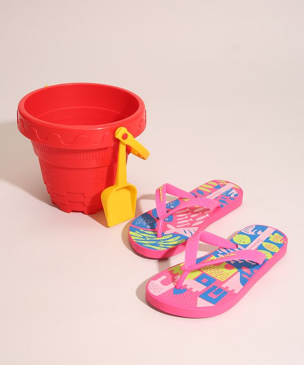 Chinelo Infantil Peixinhos Ipanema com Brinde Rosa 27-28