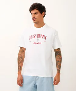 camiseta relaxed de algodão looney tunes off white GG
