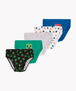 kit de 5 cuecas infantis minecraft multicor 6