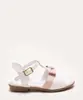 sandália infantil laço branco 20