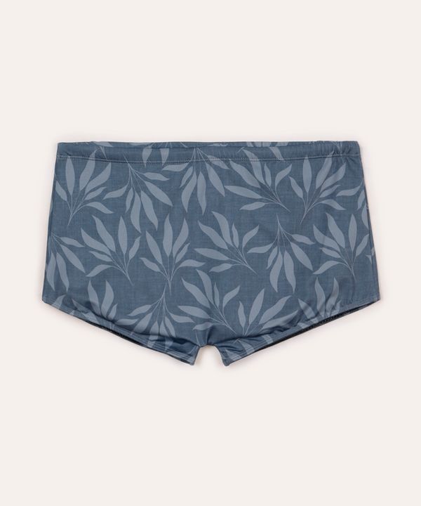 sunga boxer folhagem proteção uv azul M