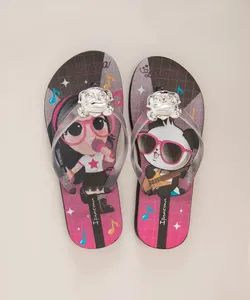 chinelo infantil luluca music ipanema preto 31-32