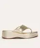 tamanco flatform via uno dourado 34