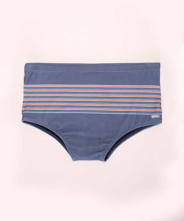 Sunga Masculina Pipe Tradicional Estampada Listrada Proteção UV50+ Azul Marinho M