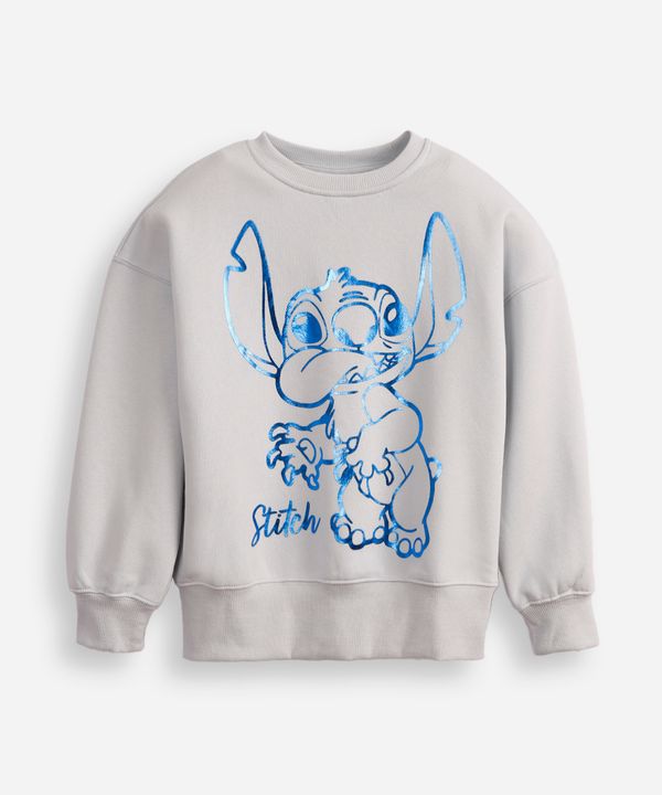 blusão oversized de moletom infantil stitch azul 10