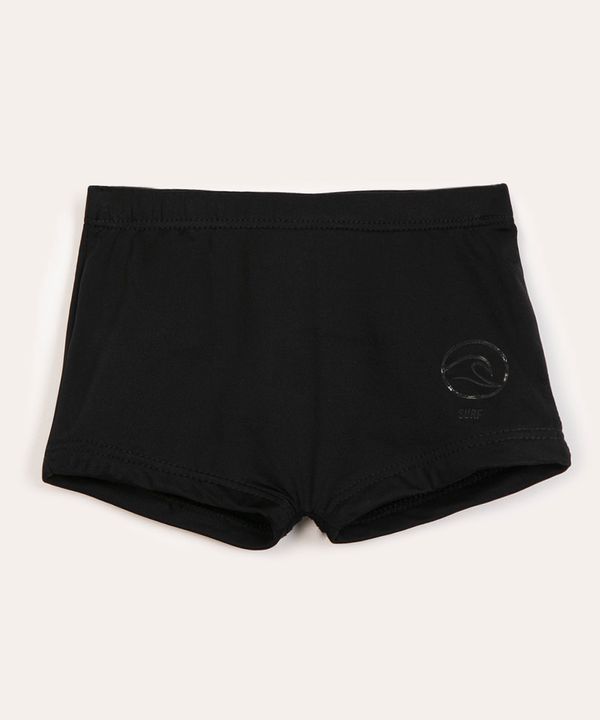 sunga boxer infantil básica com proteção uv50+ preta 4