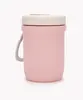pote térmico bambu com alça 300ml rosa Único