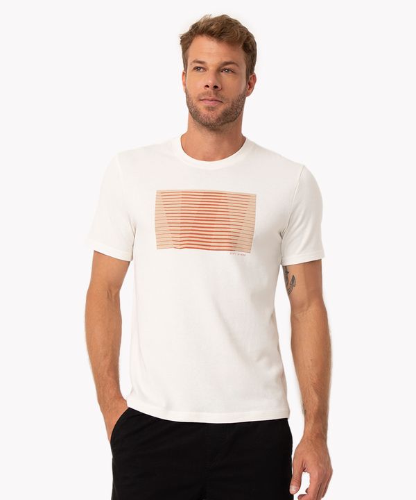 camiseta de algodão manga curta state of mind off white GG