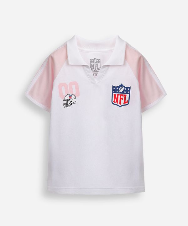 polo raglan infantil de algodão nfl off white 12