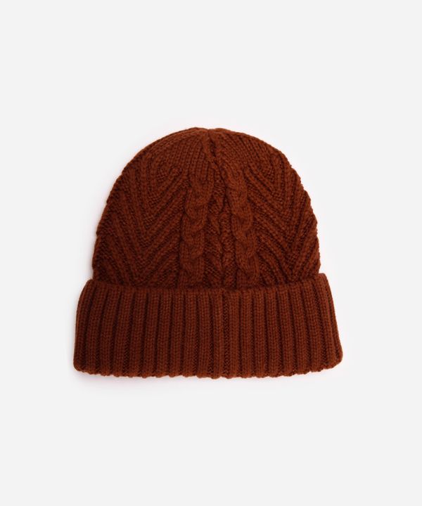 gorro feminino texturizado marrom UNICO
