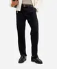 calça chino reta cropped de sarja masculina preta 40