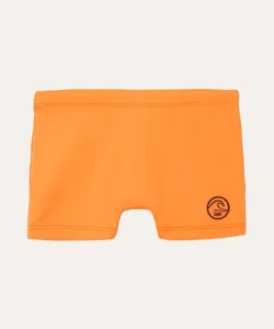 sunga infantil básica com proteção uv laranja 4
