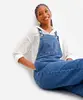 jardineira jeans feminina comfort azul 42