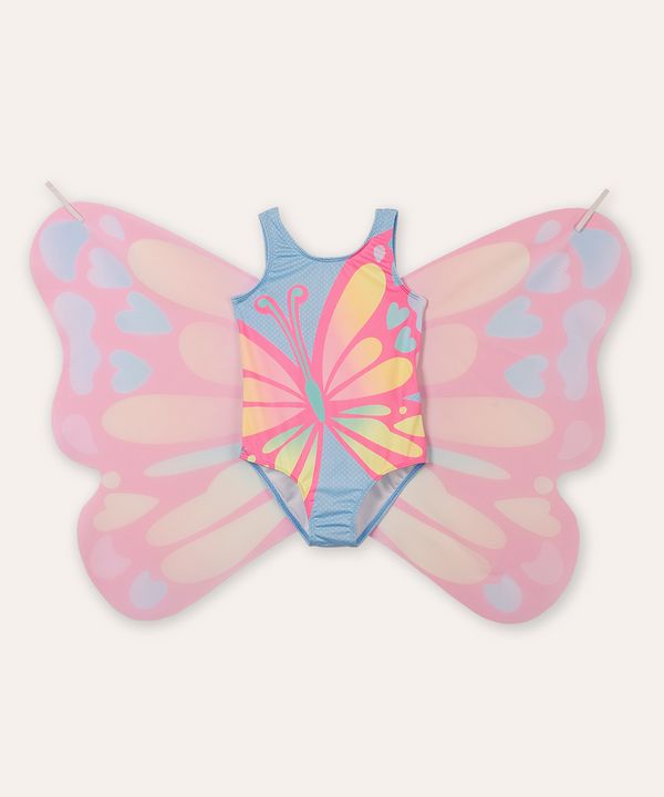 maiô infantil borboleta com capa proteção uv azul 12