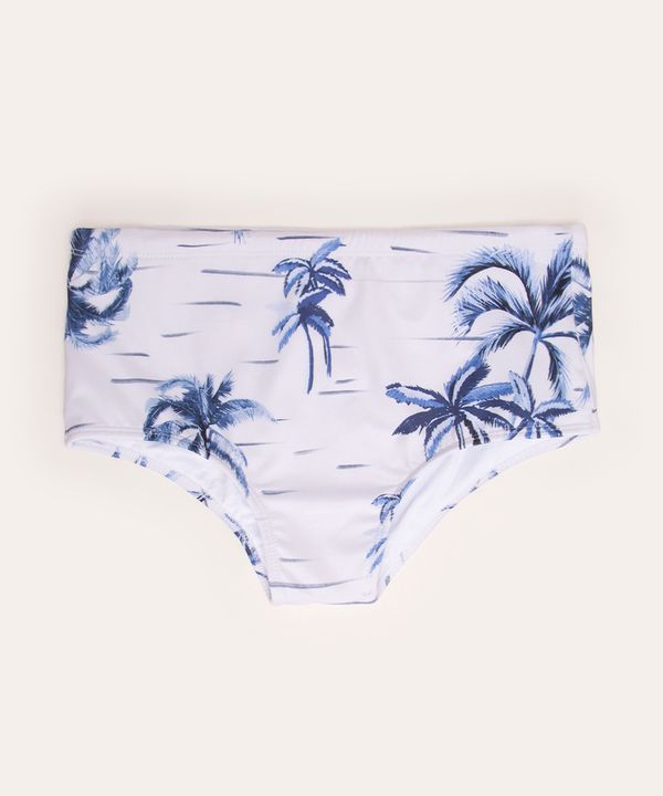 sunga tradicional coqueiros branco P