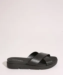sandália flatform tira cruzada beira rio preto 37
