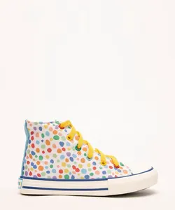 tênis infantil cano alto pedrinhas mooui multicor 32