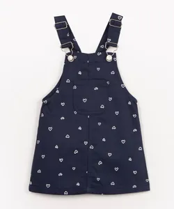 salopete infantil de sarja corações azul marinho 1