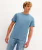 camiseta de algodão pima manga curta azul GG