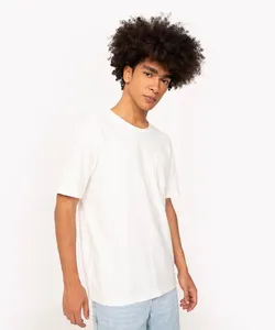 camiseta de moletinho com bolso manga curta branca M