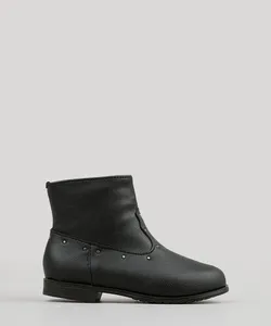 Bota Infantil com Tachas Cano Médio Preta 22