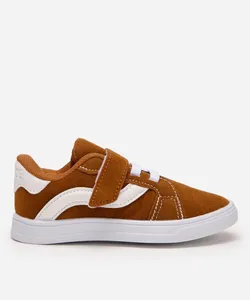 tênis baby com velcro marrom 21