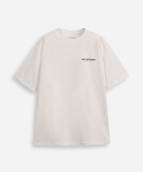 camiseta comfort juvenil de algodão enjoy the moviment off white 16