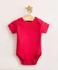 body infantil básico de algodão manga curta rosa escuro 9-12