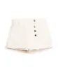 short saia infantil transpassado com bolso off white 8