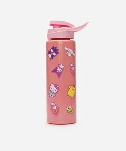 garrafa de plástico hello kitty e amigos 750ml rosa UNICO