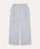 calça wide leg infantil cós com elástico azul 8