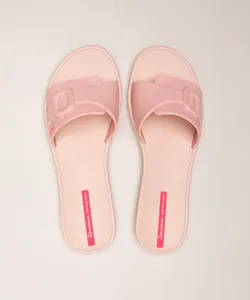 chinelo slide ipanema clip com fivela rosa claro 38
