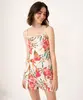 macaquinho de viscose floral alça fina off white G