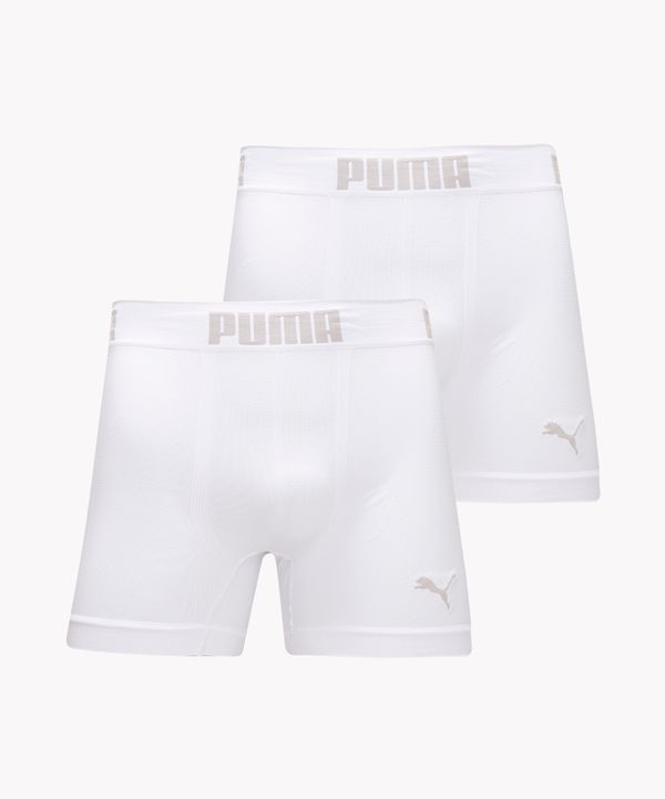 Kit de 2 cuecas boxer de poliamida puma branco M