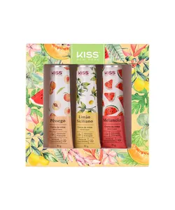 kit de presentes, sabonete espuma, creme de mãos, beleza que cuida, kiss new york único Único
