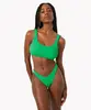 biquíni calcinha tanga asa delta texturizada com proteção uv verde PP
