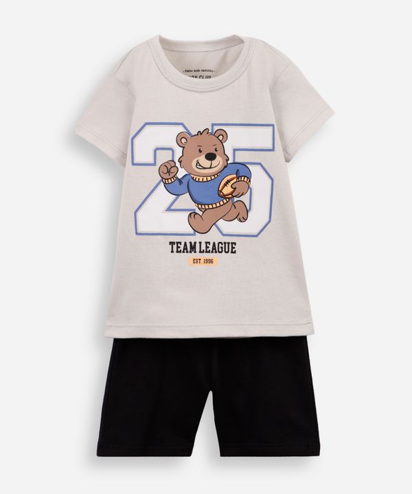 conjunto infantil curto tigre cinza 4