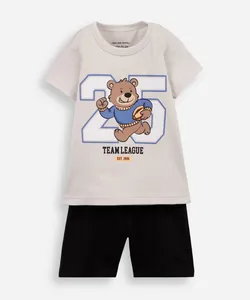 conjunto infantil curto tigre cinza 3