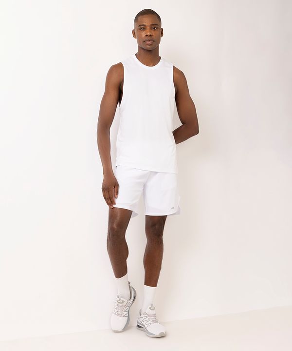 short masculino com compressão esportivo branco G