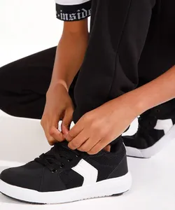 tênis infantil com recorte ollie preto 30