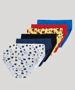 Kit de 7 Cuecas Infantis Mickey Multicor 12