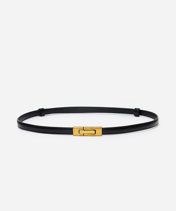 cinto fino fivela retangular mindset preto 85CM