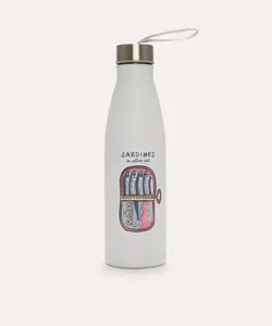 garrafa de metal sardinhas 750ml branca UNICO