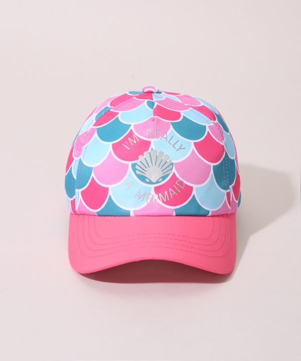 Boné Infantil Aba Curva Estampado Sereia Multicor P